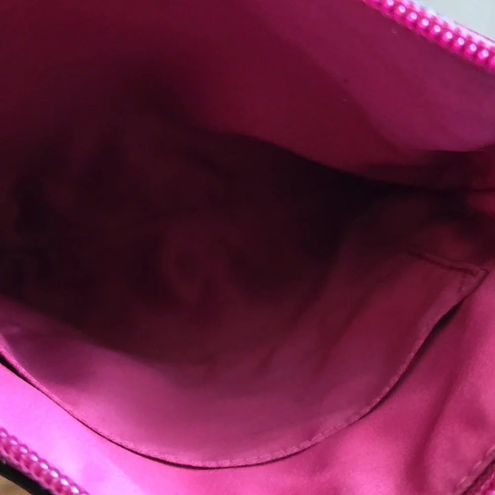 Coach Raspberry/fuchsia Python/snakeskin Embossed  Crossbody Bag